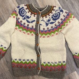C.CH EquadorianMulticolor Cardigan Sweater